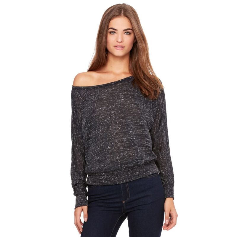 Women’s Flowy Off Shoulder Long Sleeve Tee Thumbnail
