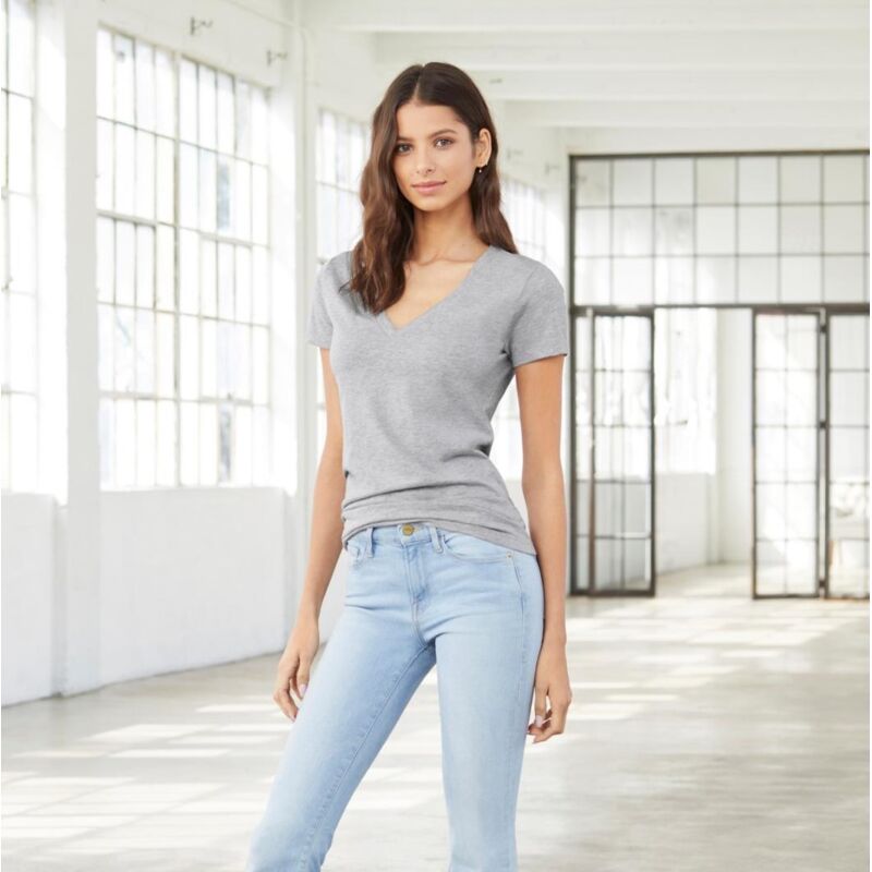 Women's Deep V-Neck Jersey Tee Thumbnail